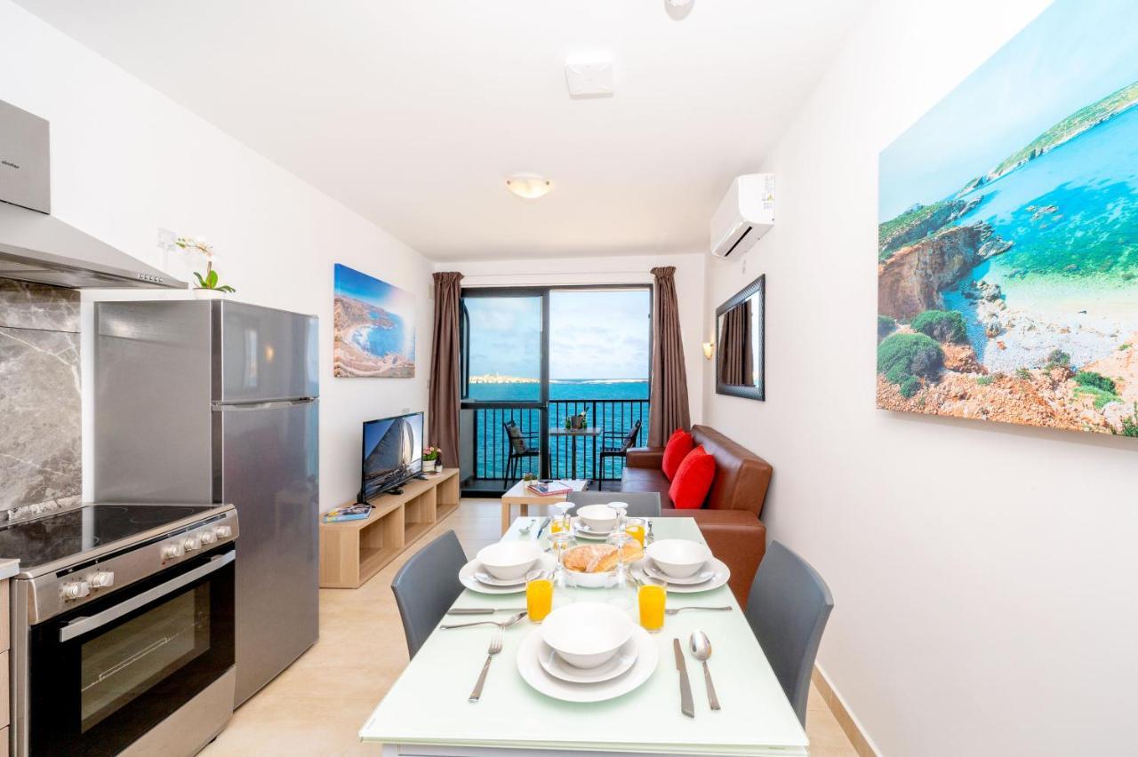 Islet Promenade Seafront 1 Bedroom With Sea View Balcony By Getawaysmalta Appartement