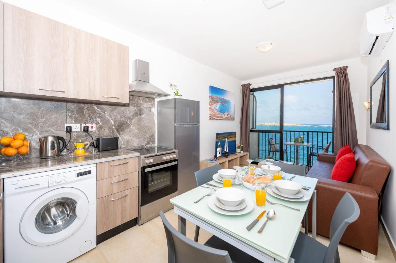 Islet Promenade Seafront 1 Bedroom With Sea View Balcony By Getawaysmalta Apartment *